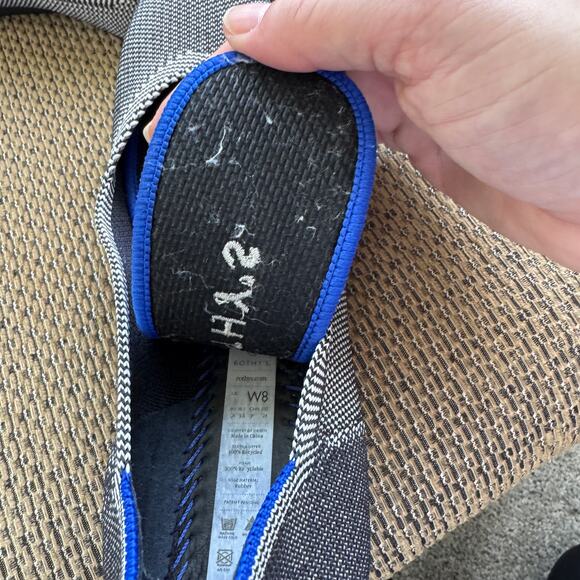 Rothy's The Flat Round Toe Grey Ballet Flat Shoes Size 8 - Picture 9 of 11